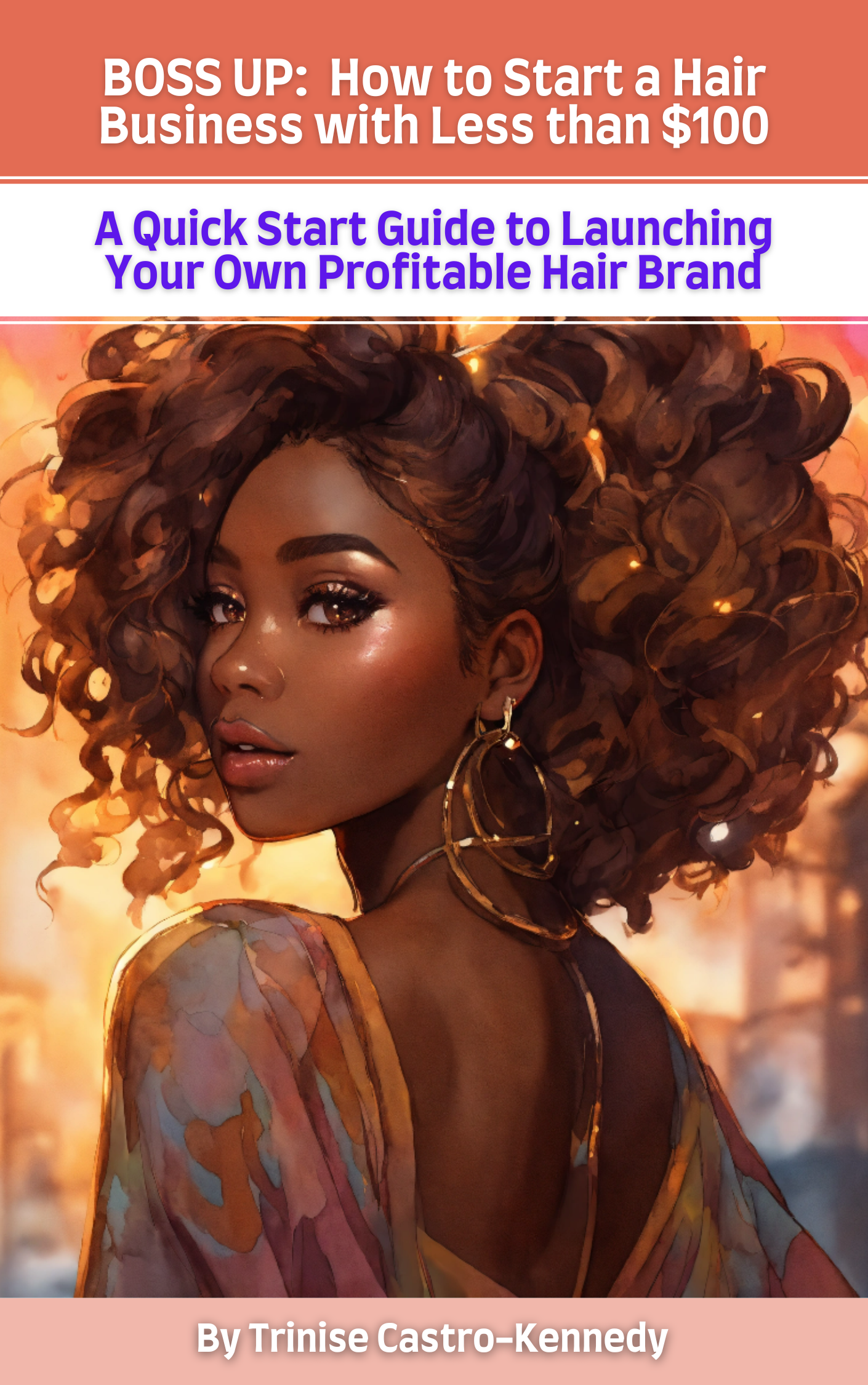 Cover - BOSS UP How to Start a Hair Business with Less than $100 - by Trinise Castro-Kennedy - digital